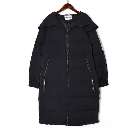 设计感百搭中长羽绒服冬季新品连帽羽绒服加厚保暖时尚显瘦个性潮