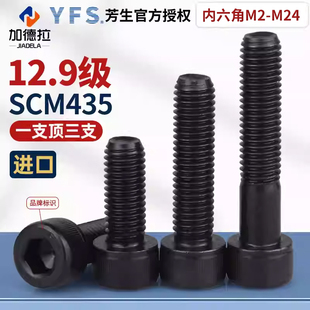 台湾进口m2m3m4m5 m24芳生螺丝12.9级高强度SCM435内六角杯头螺丝