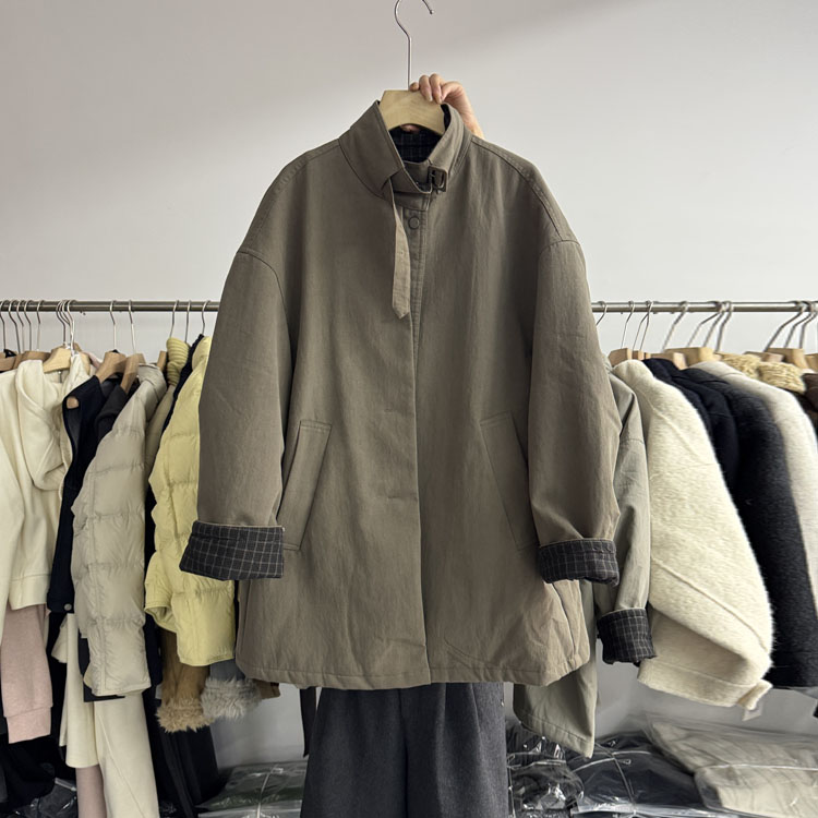 TneDap加棉加厚长款棉衣外套女