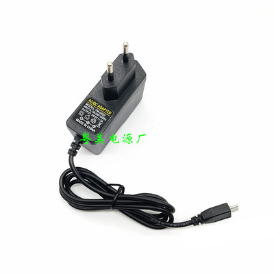 欧规标DC5V2A电源适配器Micro usb安卓扁口5V3A 5V4A电源线充电头