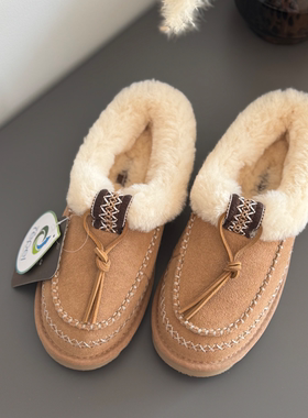 澳洲TASMAN AUS秋冬女鞋牛皮羊毛鞋轻底雪地靴波西米亚民族风5889