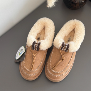 轻底雪地靴波西米亚民族风5889 牛皮羊毛鞋 澳洲TASMAN AUS秋冬女鞋