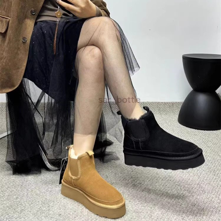 EVERAU切尔西雪地靴厚底烟筒靴