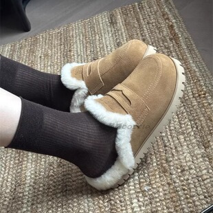 特价澳洲OZWEAR秋冬羊毛拖鞋老钱风休闲拖牛皮面超轻底OZ981