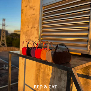 清货 手拎90S包笔筒单肩斜挎铅笔手机包 头层反绒牛皮笔袋包新款