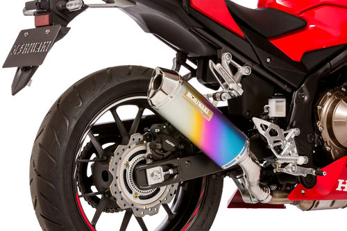 MORIWAKI 适用HONDA本田 CBR500R 钛合金烧蓝中尾段排气管 森协
