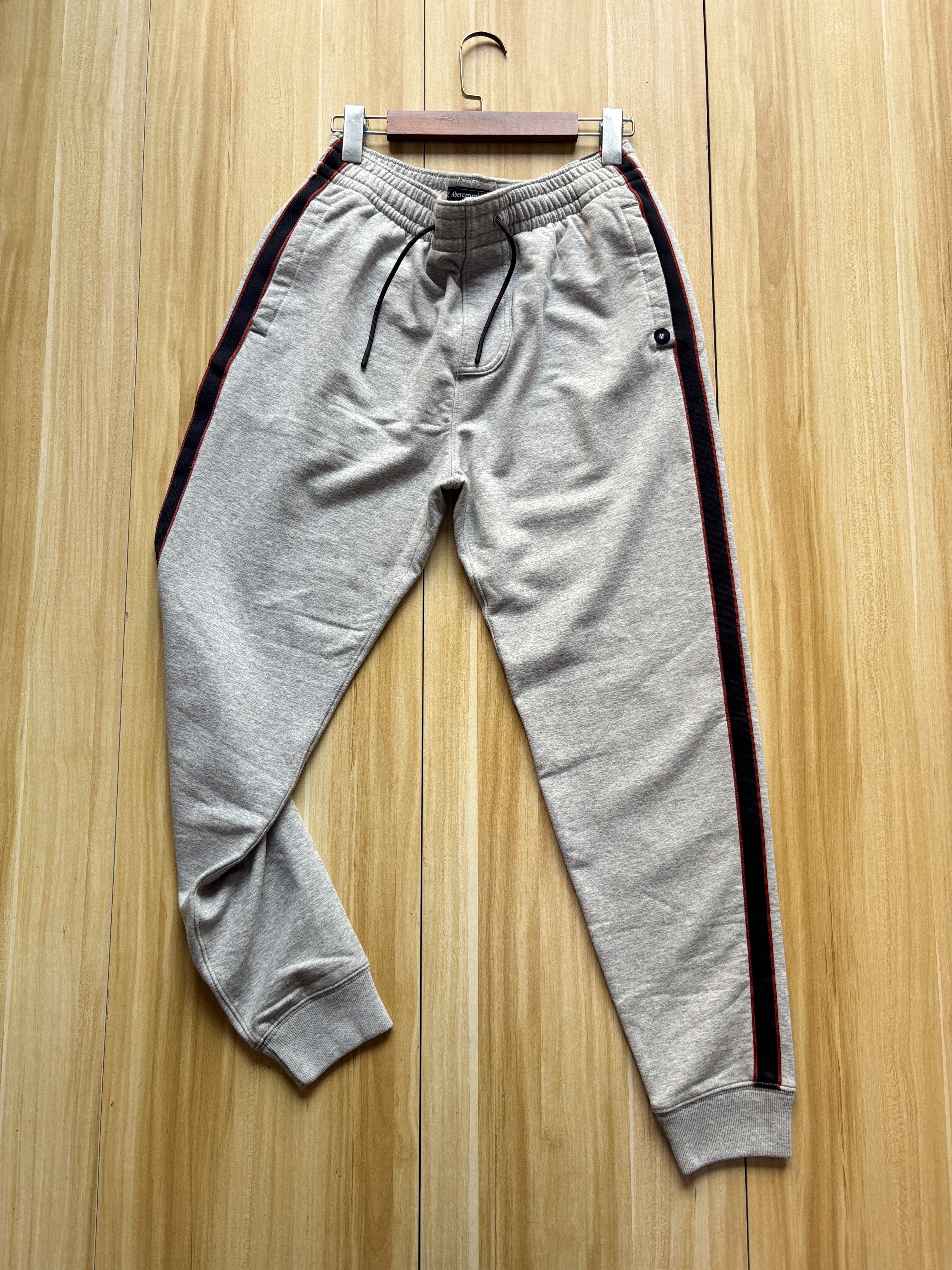 外贸订单男女同款校服风拉绒运动休闲束脚卫裤只有S M码