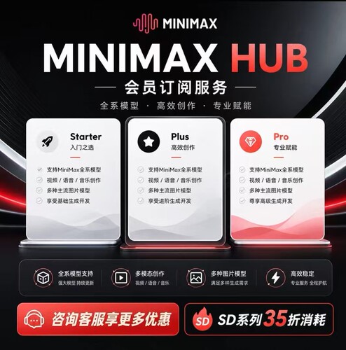MiniMax Hub 会员订阅服务｜支持全系模型
