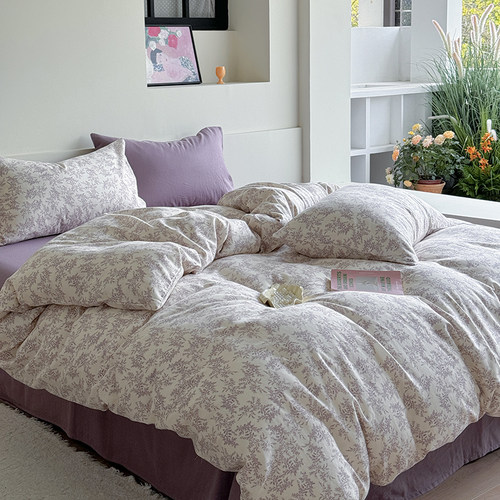 a类全棉双层纱被套单件四季款