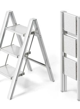 2-3-4 Step Ladder Aluminum Lightweight Folding Step Stool