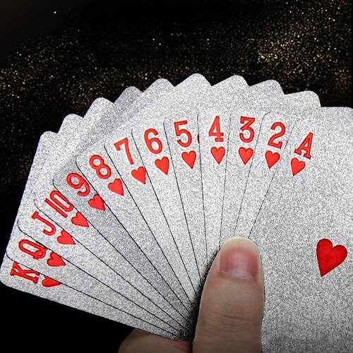 Silver Foil Playing Cards Poker Waterproof playing cards