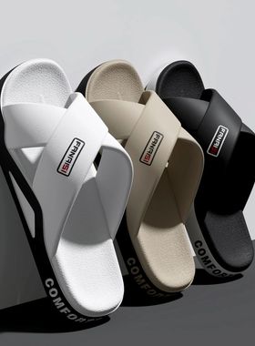 Men's Outdoor Fashion Sandals-Cross Strap Open Toe Slide San