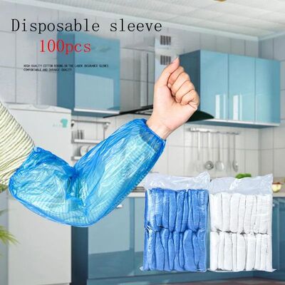 100pcs Work Hand Cuff Disposable Sleeve Cuff PE Waterproof D
