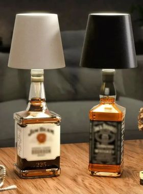 Wine Bottle LED Wireless Table Lamp 3-color Infinitely Dimma
