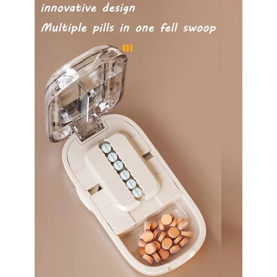 Newest Quartering Pill Cutter Storage Box Portable Drug Tabl