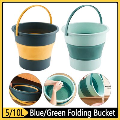 5/10L Travel Bucket Car Wash Water Storage Container Bathroo
