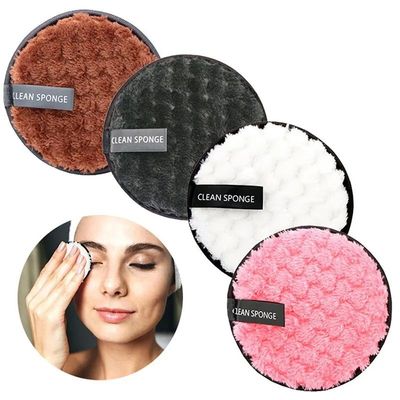 4PCS Makeup Remover Microfiber Cotton Pad Cosmetics Washable