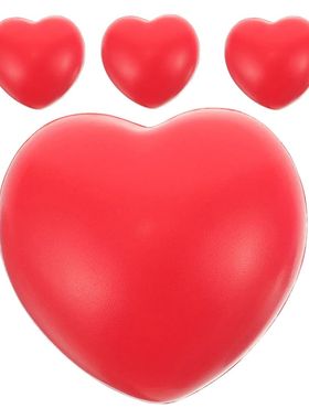 2Pcs Hand Exercise Ball Heart Shaped Squeeze Stress Ball Fin