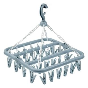 Foldable Drip Hanger with 32 Clips - Plastic Hanging Drying