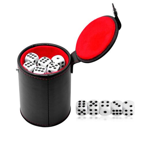 Bar Party Dice Game Accessories Dicebox PVC Leather Dice Cup