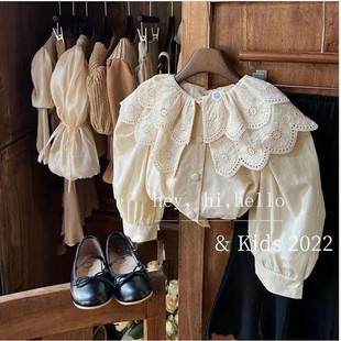 Sweet Retro Lace Shirts Girls', Spring Autumn New Arrival