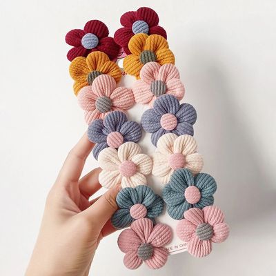 Children Cute Fabric Flower Hair Clip Hair Acces