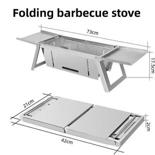 Stainless Steel Barbecue Stove Outdoor Charcoal Folding Barb