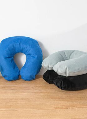 1PC U-shaped Travel Pillow Portable Inflatable Neck Cervical