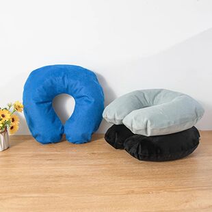 1PC U-shaped Travel Pillow Portable Inflatable Neck Cervical