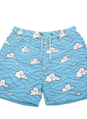 Anime Men's Gym Shorts 3D Printed Shorts Quick Dry Mesh Casu