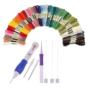 50 colors embroidery thread 3 Needles 2 Threaders Craft Tool