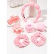 Scrunchies 7Pcs Puffy Washing Wristbands Fashion Microfiber