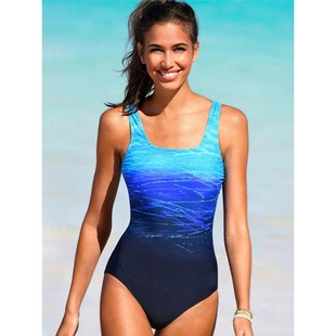 2025 New Print Sport One Piece Swimsuit For Women Cross Back