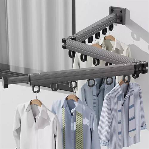 Retractable Clothes Hanger,Aluminum Alloy Folding Drying