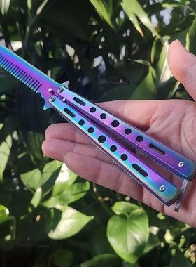 1 Piece of Swing Comb Stainless Steel Folding Butterfly Comb