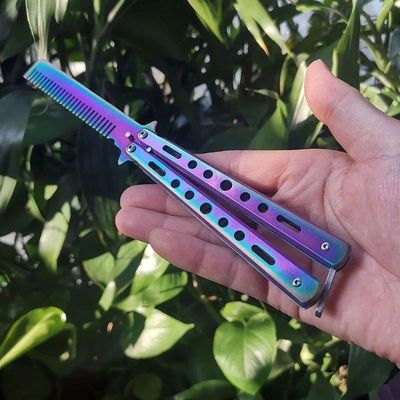 1 Piece of Swing Comb Stainless Steel Folding Butterfly Comb