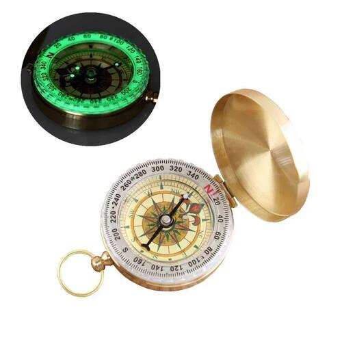 Compass New Outdoor Camping Hiking Portable Pocket Brass