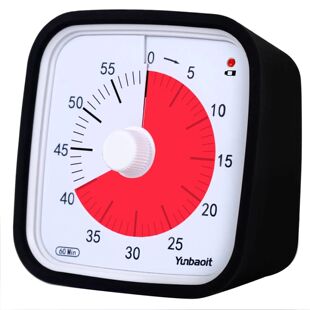 Upgraded 60 Minute Visual Timer with Protectiv