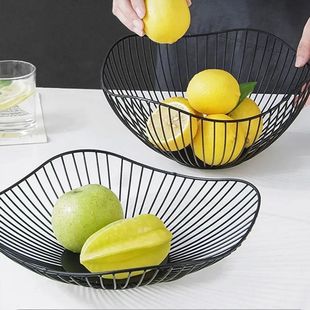 Simple Basket Basin Multi Iron Metal Size Fruit