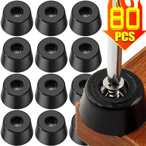 8/80Pcs Rubber Pads Floor Protectors Non-slip Cutting Board