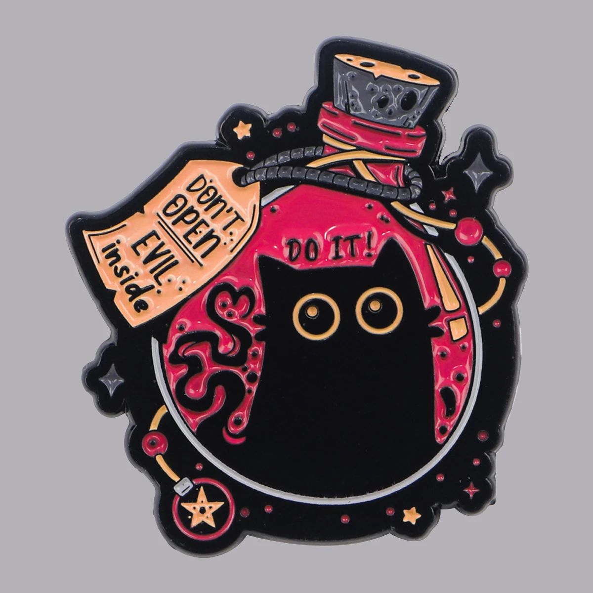 Cute Black Cat Enamel Pin Animal Brooch Pines Lapel Pins Bad