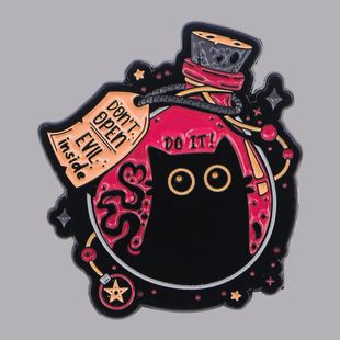 Cute Black Cat Enamel Pin Animal Brooch Pines Lapel Pins Bad