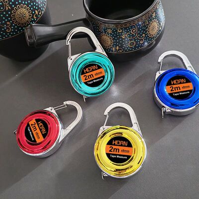 1pc Mini Keychain Tape Measure 2m Steel Tape Measure Delicat