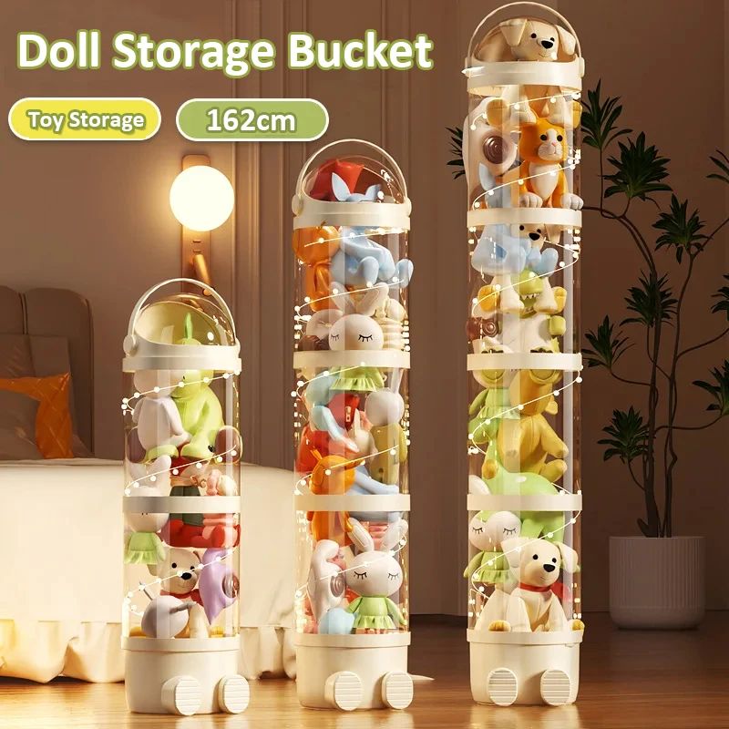 Doll Storage Box Toys Organization Plush Toy Storage Tube