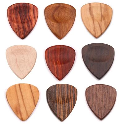 Premium Wooden Acoustic Guitar Picks, Red Sandalwood Rosewoo