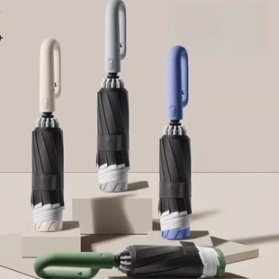 Windproof Reverse Umbrella Automatic, Buckle Handle Folding