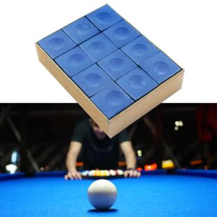 12Pack Pool Cue Chalk Cubes Table Billiards Stick Bulk Suppl