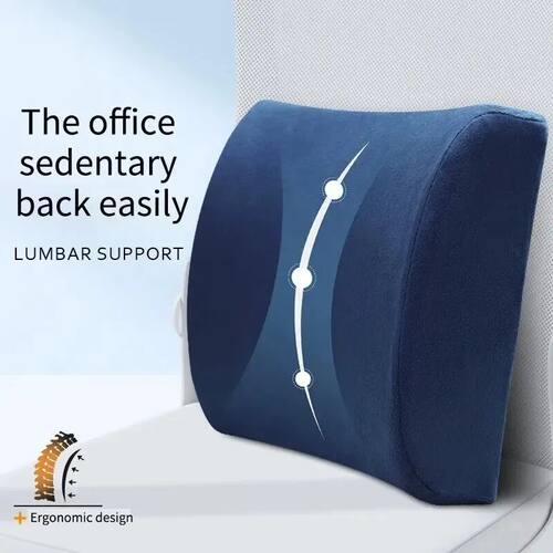 Car Seat Memory Foam Back Support Lumbar Pillow Waist Cushio