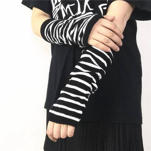 Winter Warm Long Sleeves Gloves for Man Women Fingerless Str
