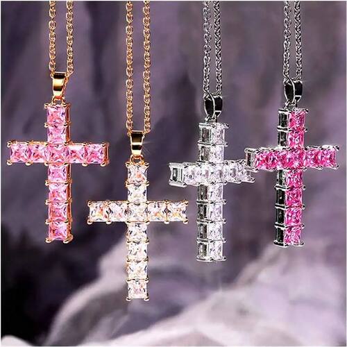 New Fashion Necklaces Female Pendants Gold Multi Color Cryst